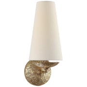 Fontaine Single Wall Sconce in Gilded Plaster