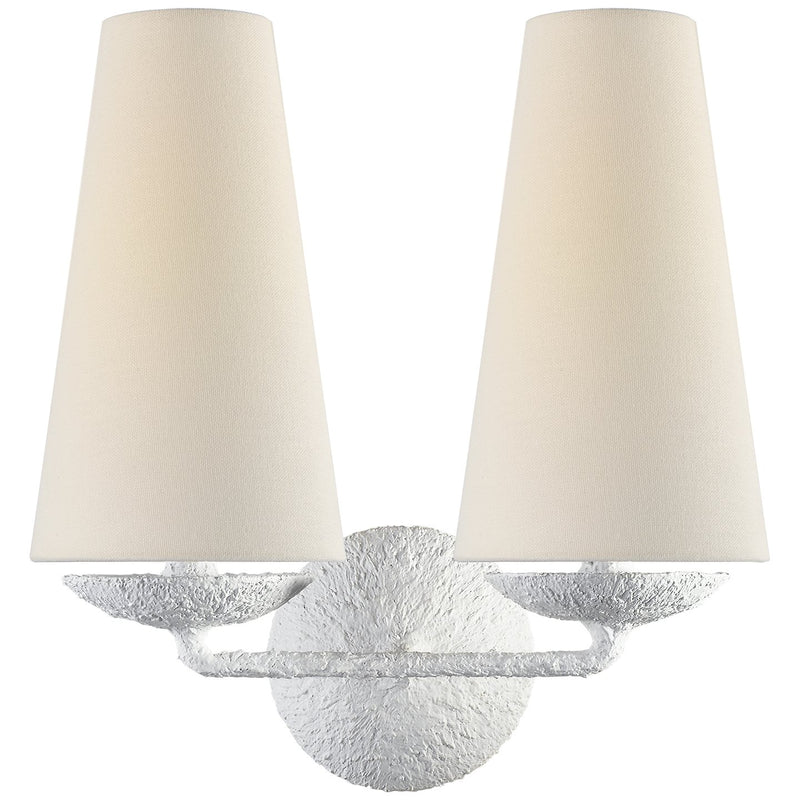 Fontaine Double 2-Light Wall Sconce in Plaster