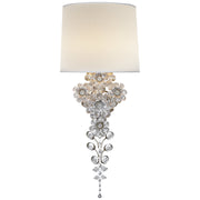 Claret Tail Wall Sconce in Burnished Silver Leaf