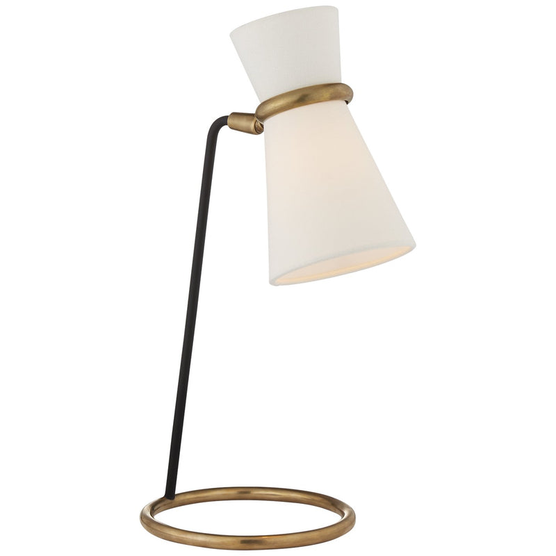 Clarkson Desk Lamp in Black and Brass