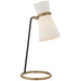 Clarkson One Light Table Lamp in Black and Brass