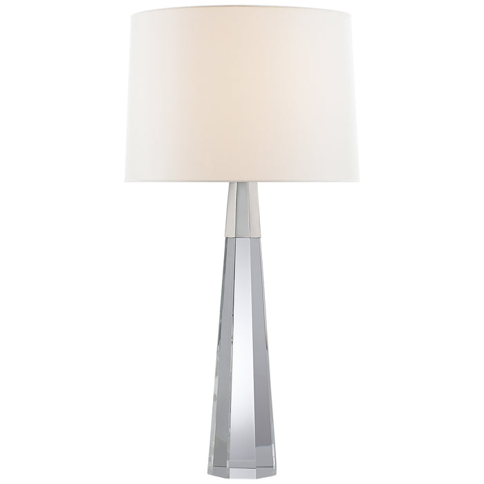 Olsen Two Light Table Lamp in Crystal with Polished Nickel