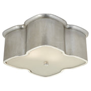 Bolsena Clover 2-Light Flush Mount in Burnished Silver Leaf