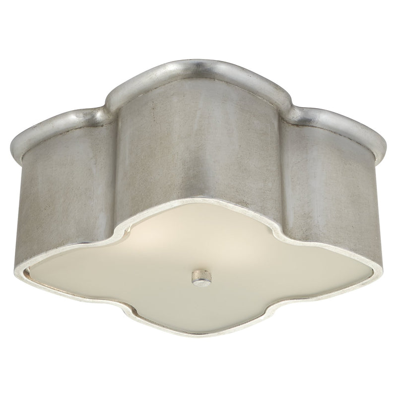 Bolsena Clover 2-Light Flush Mount in Burnished Silver Leaf