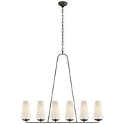 Fontaine Linear 6-Light Chandelier in Aged Iron