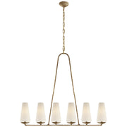 Fontaine Linear 6-Light Chandelier in Gilded Plaster
