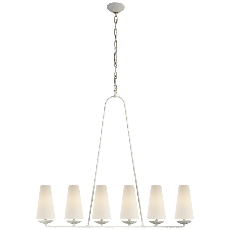 Fontaine Linear 6-Light Chandelier in Plaster