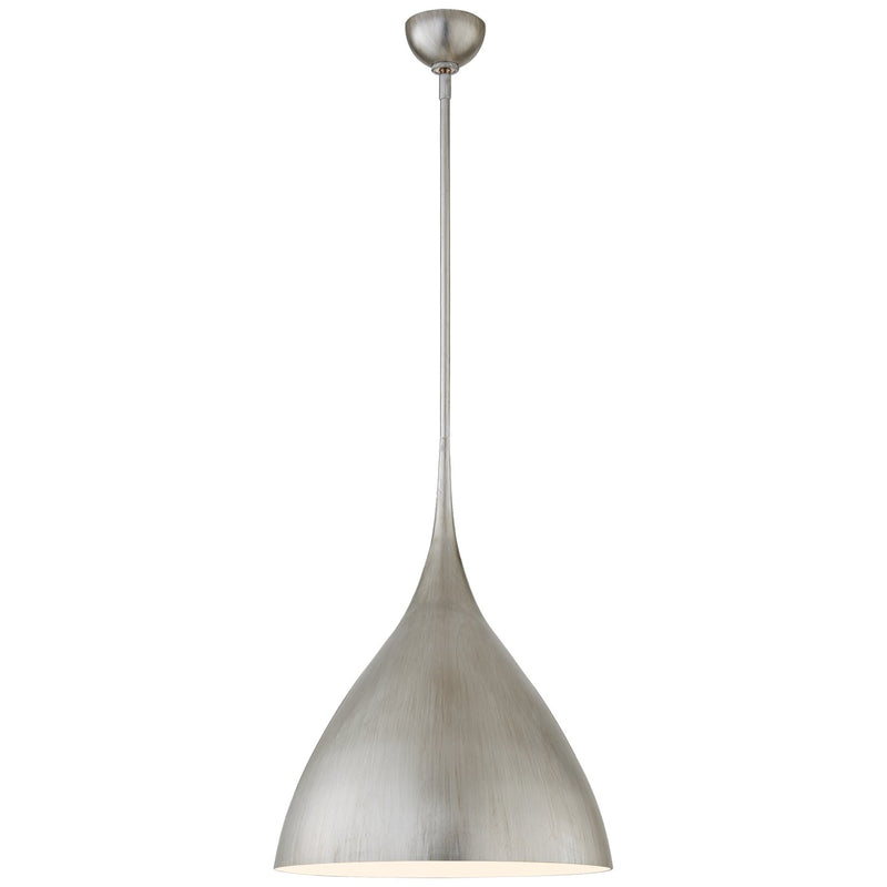 Agnes Medium Pendant in Burnished Silver Leaf