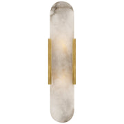 Melange Elongated 20" 2-Light Wall Sconce in Antique-Burnished Brass