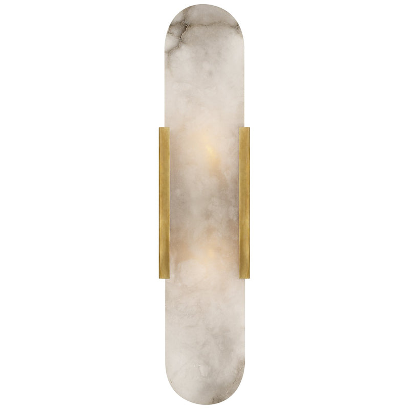 Melange Elongated 20" 2-Light Wall Sconce in Antique-Burnished Brass