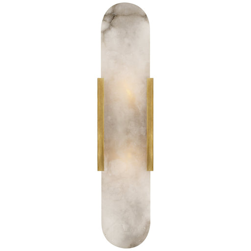 Melange Elongated 20" 2-Light Wall Sconce in Antique-Burnished Brass
