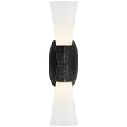 Utopia Small 2-Light Bath Sconce in Aged Iron