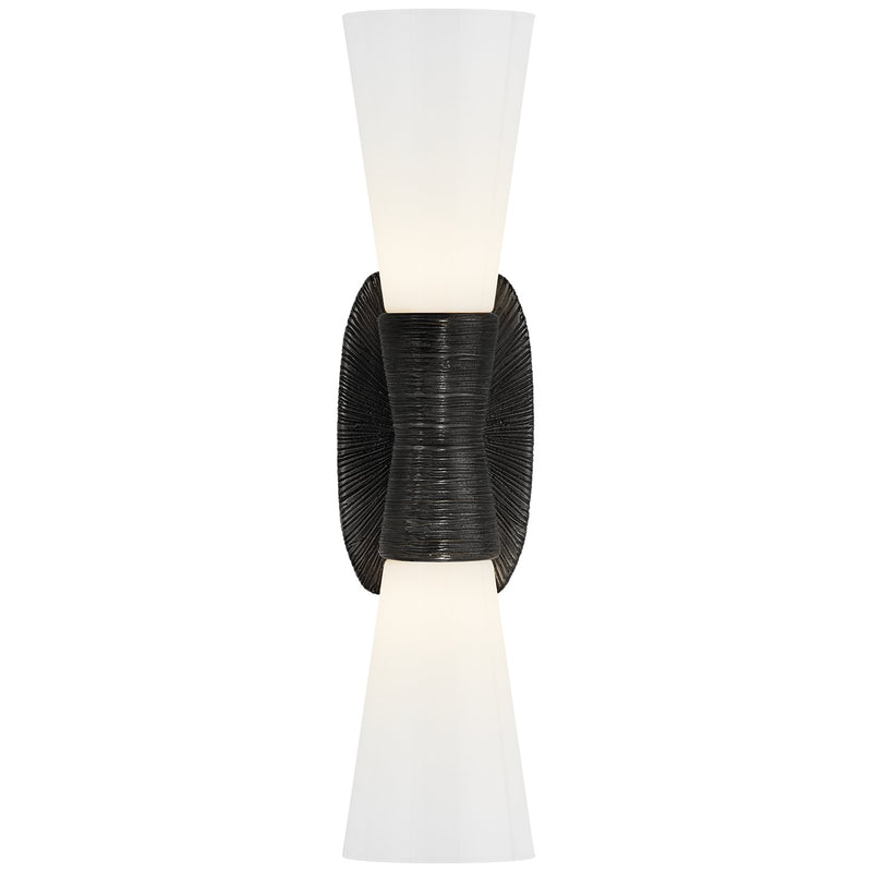 Utopia Small 2-Light Bath Sconce in Aged Iron