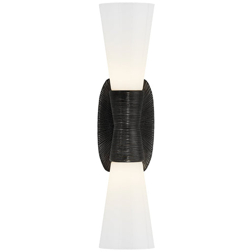 Utopia Small 2-Light Bath Sconce in Aged Iron