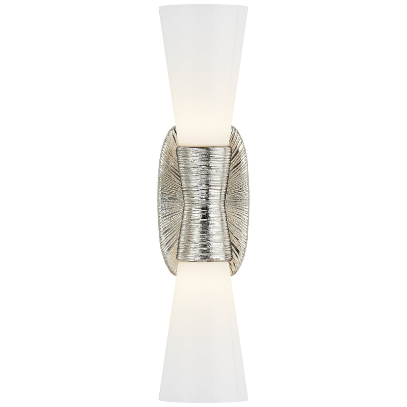 Utopia Small 2-Light Bath Sconce in Polished Nickel