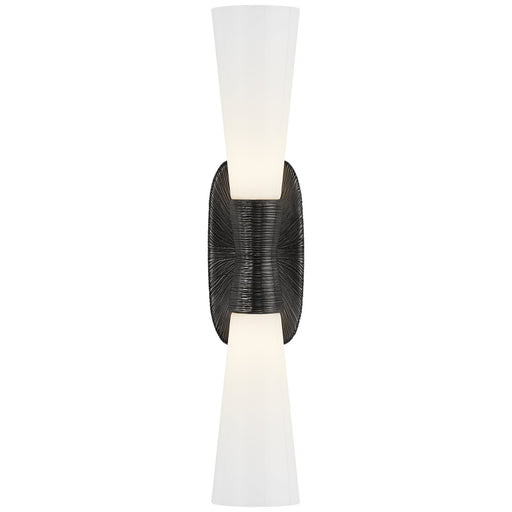 Utopia Large 2-Light Bath Sconce in Aged Iron