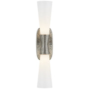 Utopia Large 2-Light Bath Sconce in Polished Nickel
