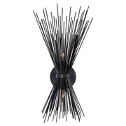 Strada Small 2-Light Wall Sconce in Aged Iron
