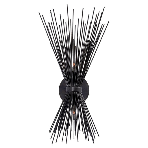 Strada Small 2-Light Wall Sconce in Aged Iron