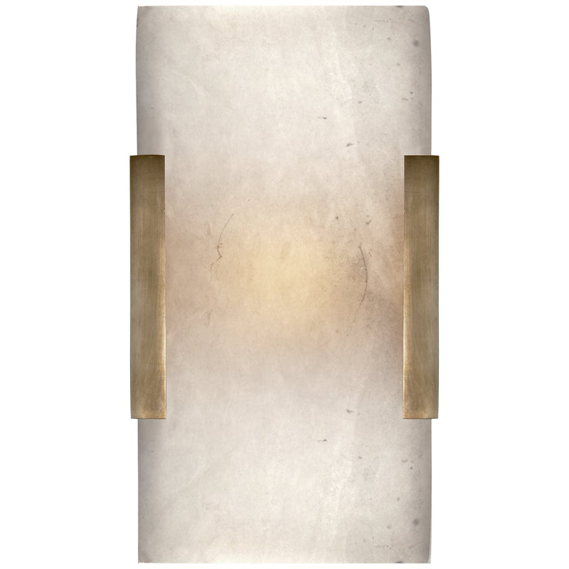Covet Wide Clip Bath Sconce in Antique-Burnished Brass