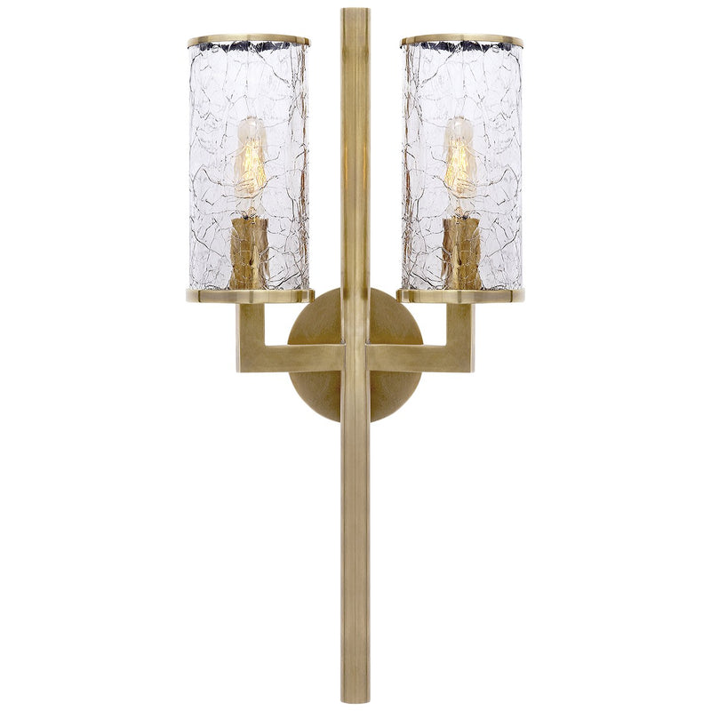 Liaison Double 2-Light Wall Sconce in Antique-Burnished Brass