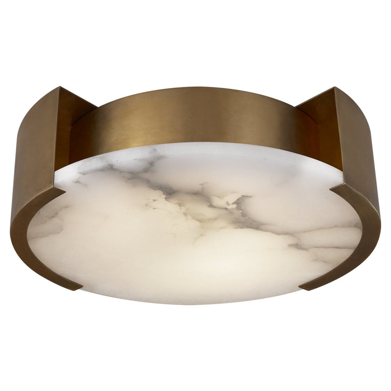 Melange Small 14" 2-Light Flush Mount in Antique-Burnished Brass