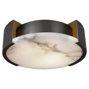 Melange Small 14" 2-Light Flush Mount in Bronze