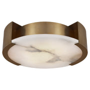 Melange Large 17" 2-Light Flush Mount in Antique-Burnished Brass