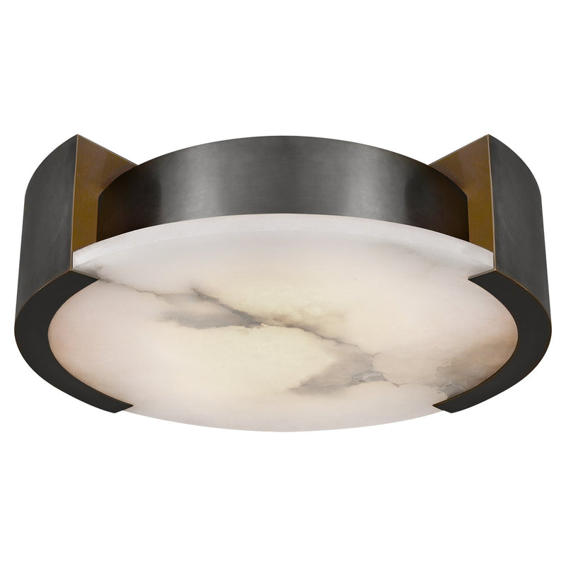 Melange Large 17" 2-Light Flush Mount in Bronze