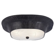 Utopia Round 2-Light Flush Mount in Aged Iron