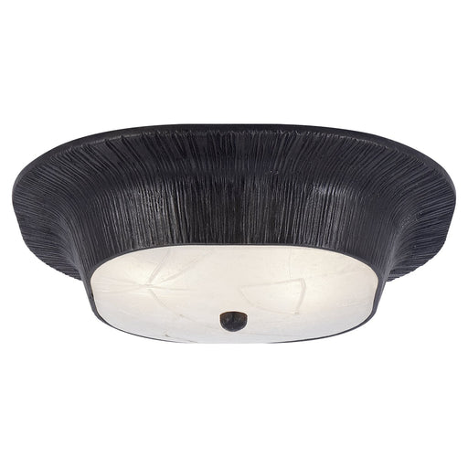 Utopia Round 2-Light Flush Mount in Aged Iron