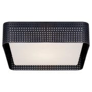 Precision Large Square 2-Light Flush Mount in Bronze