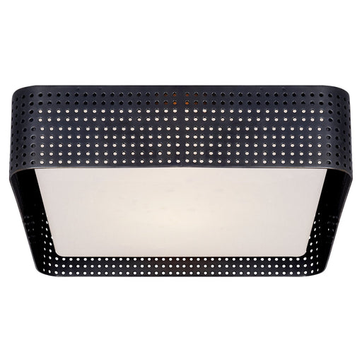 Precision Large Square 2-Light Flush Mount in Bronze
