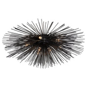 Strada Medium 10-Light Flush Mount in Aged Iron
