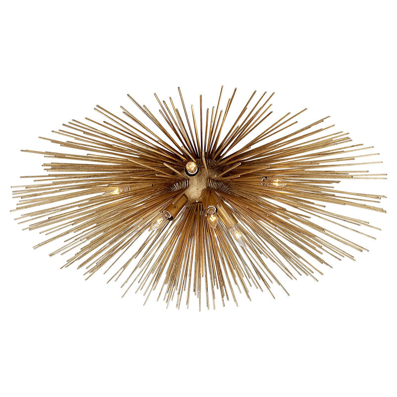 Strada Medium 10-Light Flush Mount in Gild