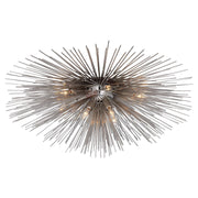 Strada Medium 10-Light Flush Mount in Polished Nickel