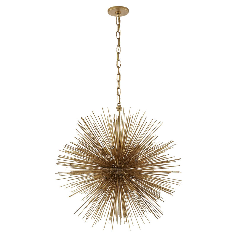 Strada Medium Round 20-Light Chandelier in Gild