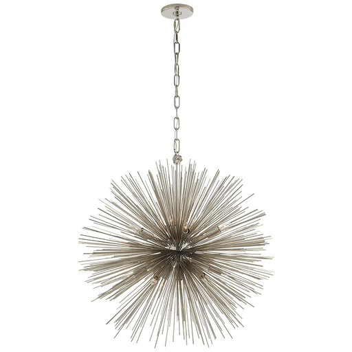 Strada Medium Round 20-Light Chandelier in Polished Nickel
