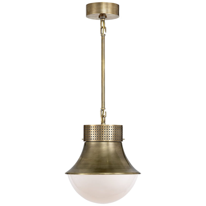 Precision Small Pendant in Antique-Burnished Brass