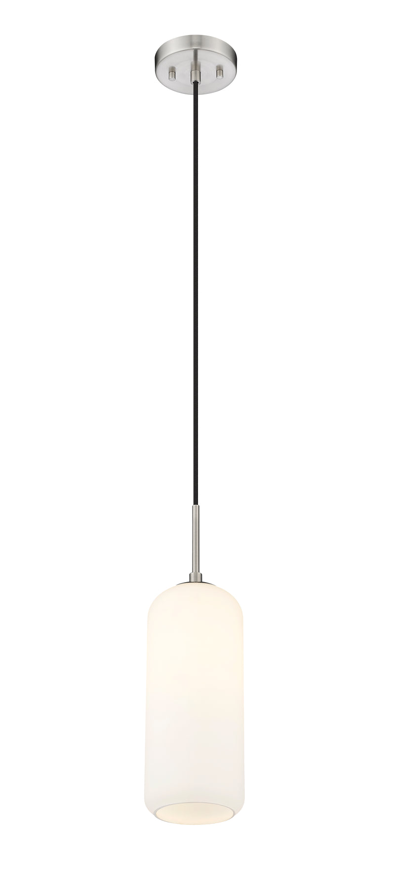 Monty 1 Light 5.25" Pendant, 17" Tall in Brushed Nickel