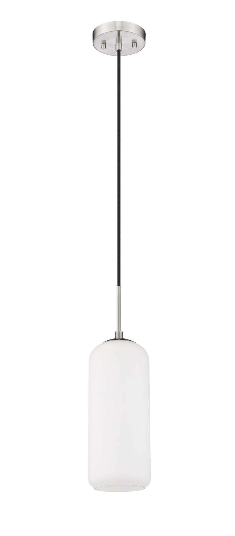Monty 1 Light 5.25" Pendant, 17" Tall in Brushed Nickel
