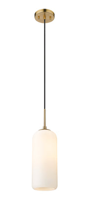 Monty 1 Light 5.25" Pendant, 17" Tall in Heritage Brass