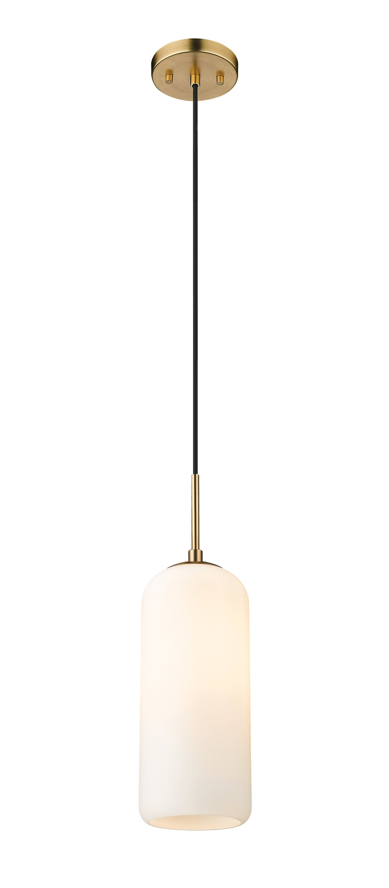 Monty 1 Light 5.25" Pendant, 17" Tall in Heritage Brass