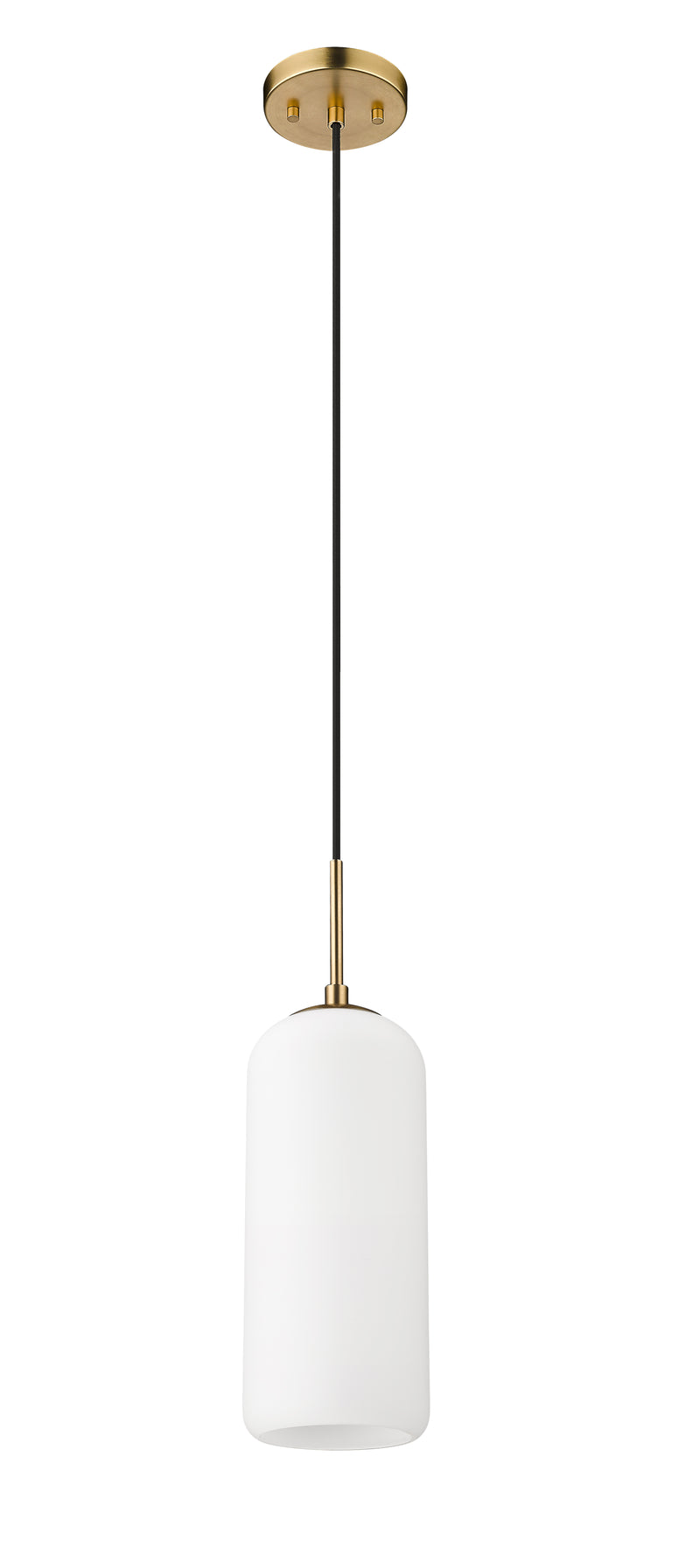 Monty 1 Light 5.25" Pendant, 17" Tall in Heritage Brass