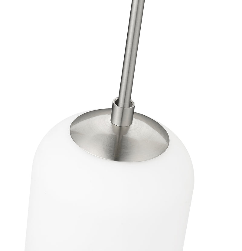 Monty 1 Light 5.25" Pendant, 22" Tall in Brushed Nickel