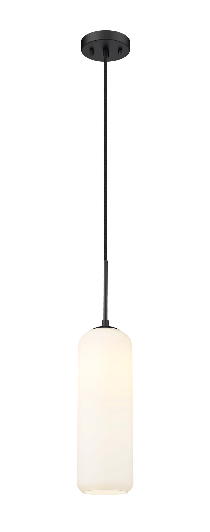 Monty 1 Light 5.25" Pendant, 22" Tall in Matte Black