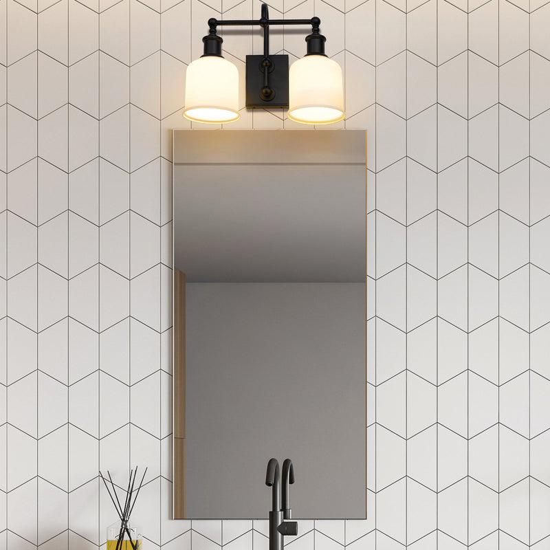Bryant 2 Light 16" Vanity in Matte Black in a room setting