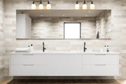 Bryant 3 Light 24" Vanity in Matte Black in a room setting