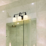 Bryant 3 Light 24" Vanity in Matte Black in a room setting
