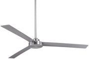 Roto XL 62" Outdoor Ceiling Fan in Brushed Aluminum / Silver